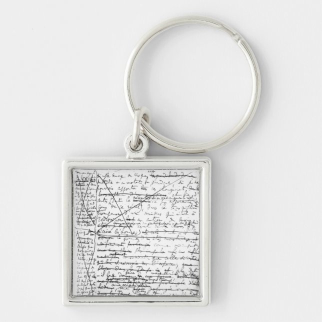 Last page of 'A la Recherche du Temps Perdu' Key Ring (Front)