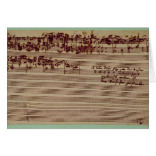 Last page of The Art of Fugue, 1740s
