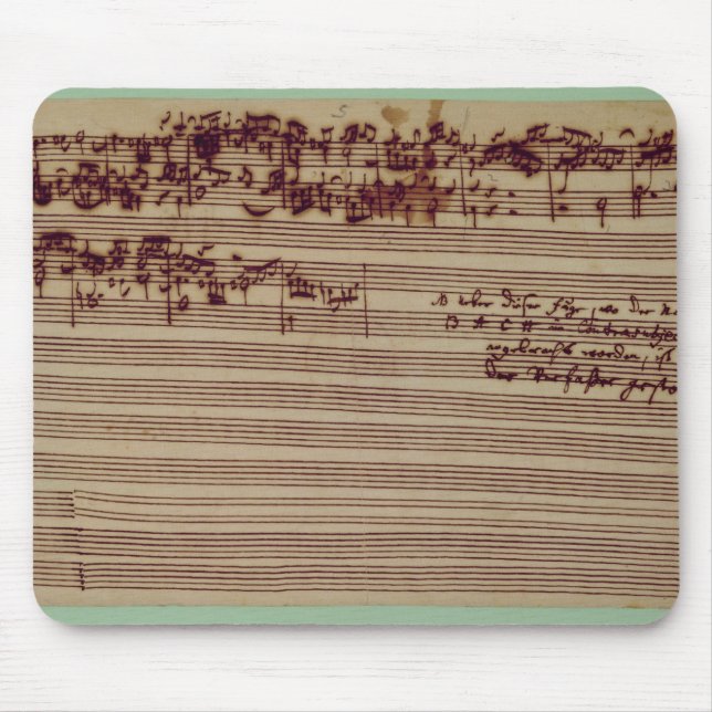 Last page of The Art of Fugue, 1740s Mouse Pad (Front)