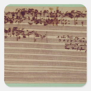 Last page of The Art of Fugue, 1740s Square Sticker