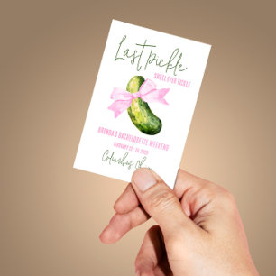 Last Pickle She'll Ever Tickle Bachelorette Party Square Sticker