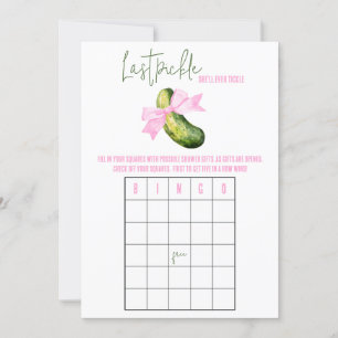 Last Pickle She'll Ever Tickle Bridal Shower BINGO Invitation