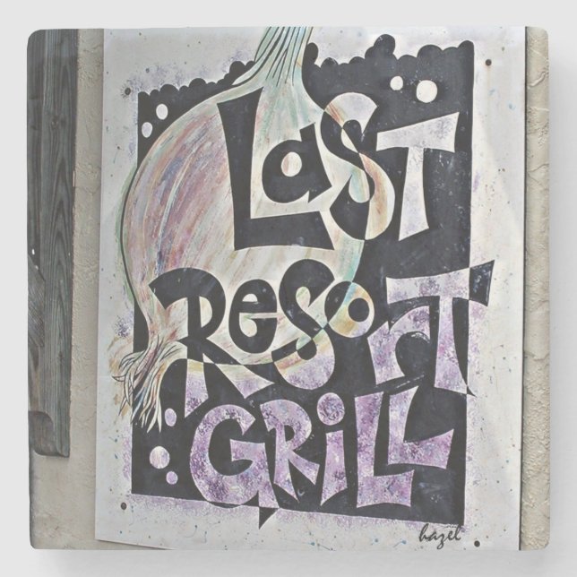 Last Resort Athens Georgia Marble Stone Coaster. Coaster (Front)