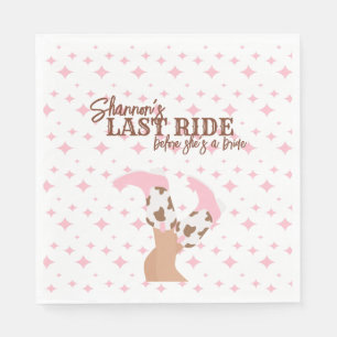 Last Ride Bachelorette Party Napkin