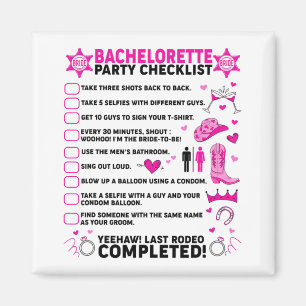 Last Rodeo Bachelorette Party Bride Western Cowgir Magnet