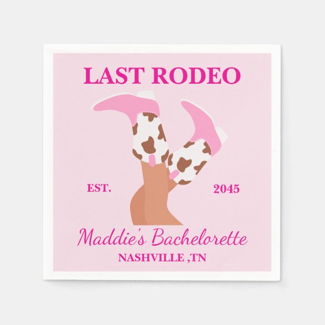 Last Rodeo Bachelorette Party  Napkin (Front)