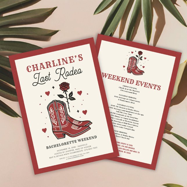 Last Rodeo Bachelorette Weekend Invitation (Creator Uploaded)