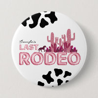 Last rodeo balloon font and cow print 
