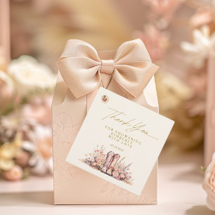 Last Rodeo Boots Floral Cowgirl Bridal Shower Favour Tags