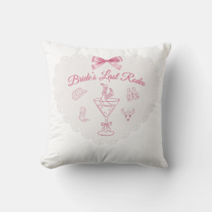 “Last Rodeo” Bride Tribe Western Bachelorette Cushion