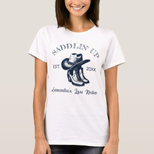 Last Rodeo Chinoiserie Blue Bachelorette Party T-Shirt