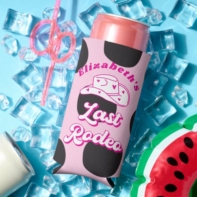 Last Rodeo Cowgirl Bachelorette Favour Seltzer Can Cooler (In Situ Summer)