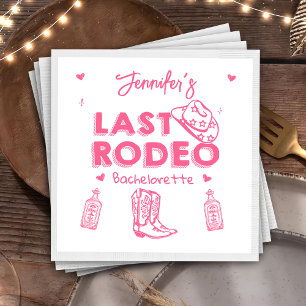 Last Rodeo Cowgirl Bachelorette Party Napkin