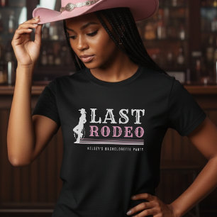 Last Rodeo Cowgirl Bachelorette Party Pink T-Shirt