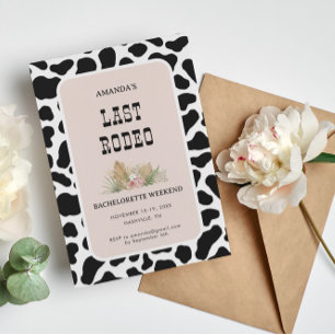 Last Rodeo Cowgirl Bachelorette Weekend Itinerary  Invitation