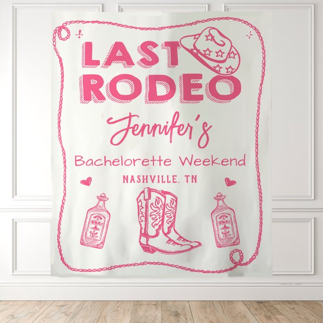 Last Rodeo Cowgirl Bachelorette Weekend Tapestry (Creator Uploaded)