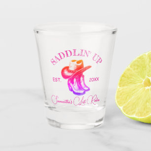 Last Rodeo Cowgirl Boots Hat Bachelorette Party  Shot Glass