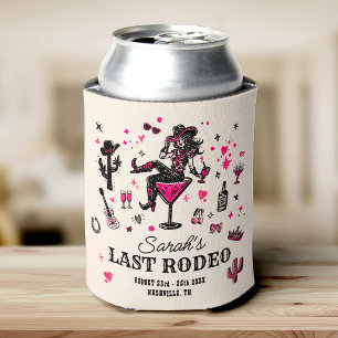 Last Rodeo Cowgirl Fun Nash Bash Bachelorette Can Cooler