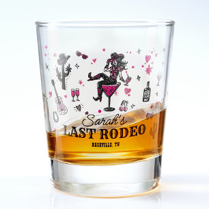Last Rodeo Cowgirl Fun Nash Bash Bachelorette Shot Glass