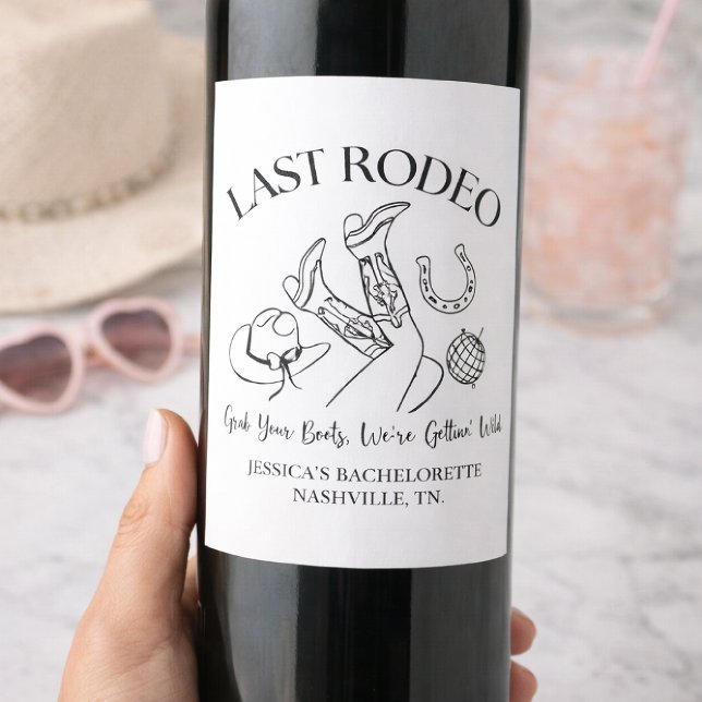 Last Rodeo Custom Wine Label | Nashville Bachelore (Creator Uploaded)