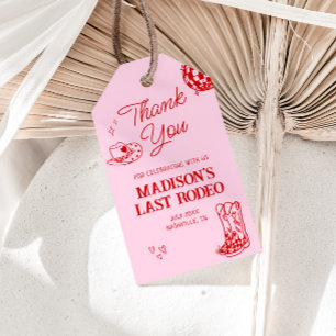 Last Rodeo Disco Cowgirl Bachelorette  Gift Tags