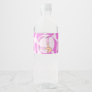 Last Rodeo Pink Cowgirl Bridal Shower Party Water Bottle Label