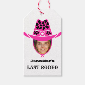 Last Rodeo Pink Cowgirl Custom Photo Gift Tags