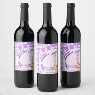 Last Rodeo Purple Cowgirl Bridal Shower Party Wine Label