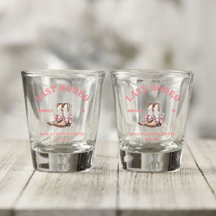 Last Rodeo Western Coquette boots Bachelorette  Shot Glass