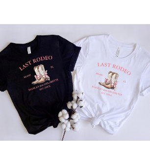 Last Rodeo Western Coquette boots Bachelorette T-Shirt