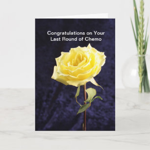 Last Round of Chemo Congratulations Card with Rose