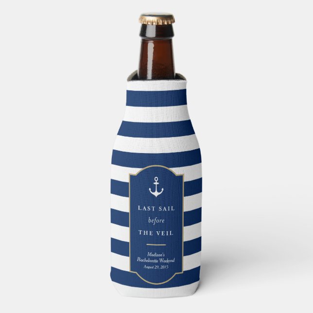 Last Sail | Bachelorette Bottle Cooler (Bottle Front)