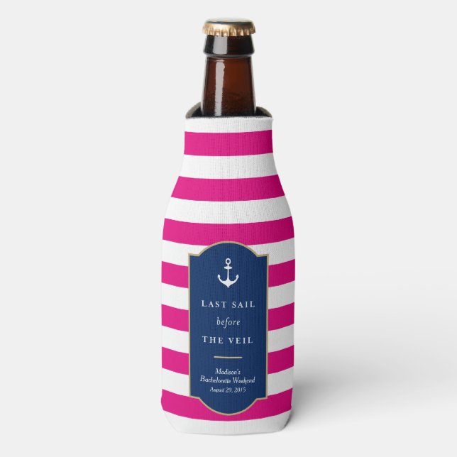 Last Sail | Bachelorette Bottle Cooler (Bottle Front)