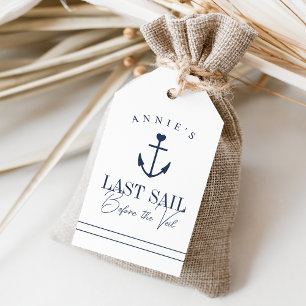 Last Sail Before the Veil Bachelorette Favour Gift Tags