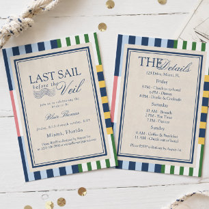Last Sail Before the Veil Bachelorette Invitation