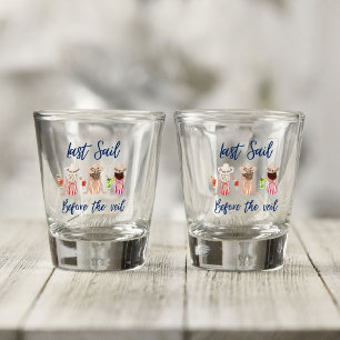 Last Sail Before The Veil Bachelorette Party Blue  Shot Glass