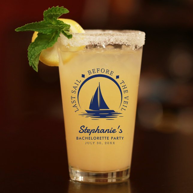 Last Sail Before the Veil Bachelorette Party Glass (Creator Uploaded)