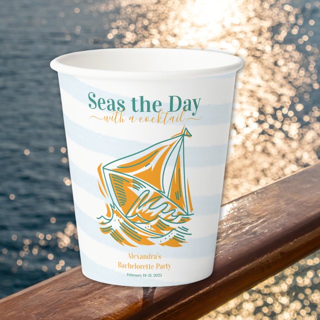 Last Sail Before the Veil Bachelorette Party  Paper Cups (Creator Uploaded)
