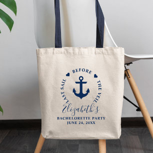 Last Sail Before The Veil Bachelorette Party Tote Bag