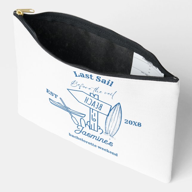 Last sail Before The veil Bachelorette weekend Accessory Pouch (Open)