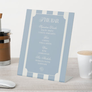 Last Sail Before the Veil Bar Menu Pedestal Sign