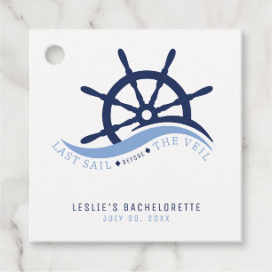 Last Sail Before the Veil Helm Bachelorette Party Favour Tags