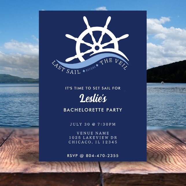 Last Sail Before the Veil Helm Bachelorette Party Invitation (Last Sail Before the Veil Helm Bachelorette Party Invitation
)