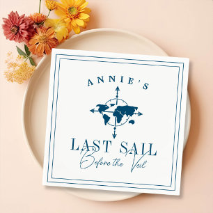 Last Sail Before the Veil Nautical Bachelorette Na Napkin