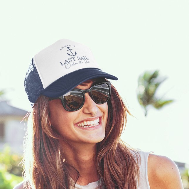 Last Sail Before the Veil Nautical Bachelorette Trucker Hat (Creator Uploaded)
