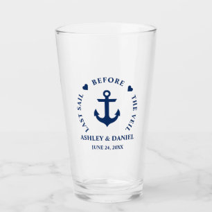 Last Sail Before The Veil Nautical Wedding Glass