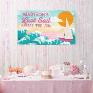Last Sail Before the Veil Sailboat Bachelorette Banner
