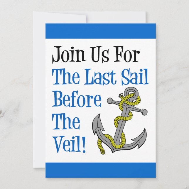 Last Sail Before Veil Cruise Invitation (Front)