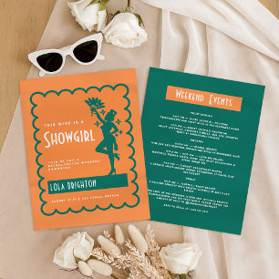 Last Show This Wife Is A Showgirl Bachelorette Invitation