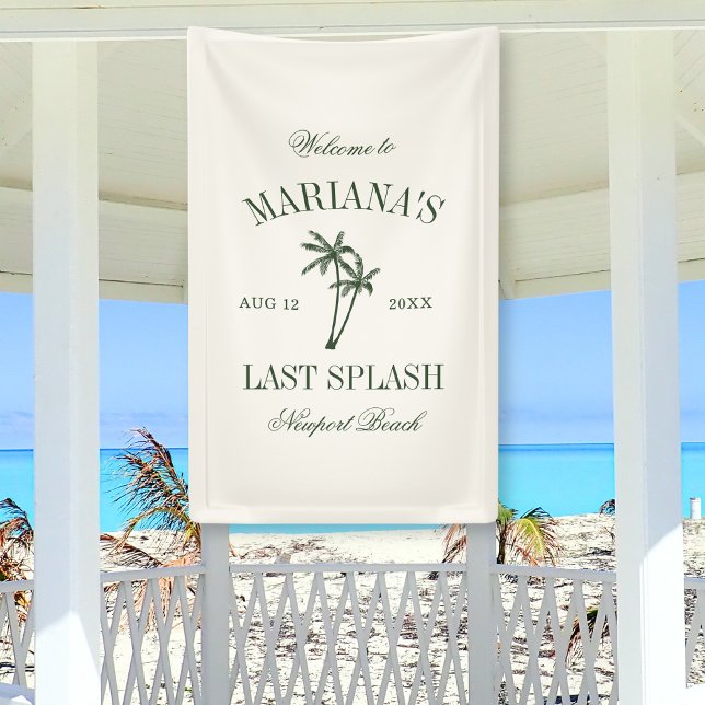 Last Splash Beach Palms Bachelorette Banner (Creator Uploaded)